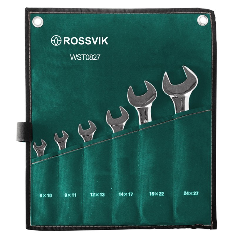 Набор ключей комбинированных ROSSVIK 6-22мм, 12шт